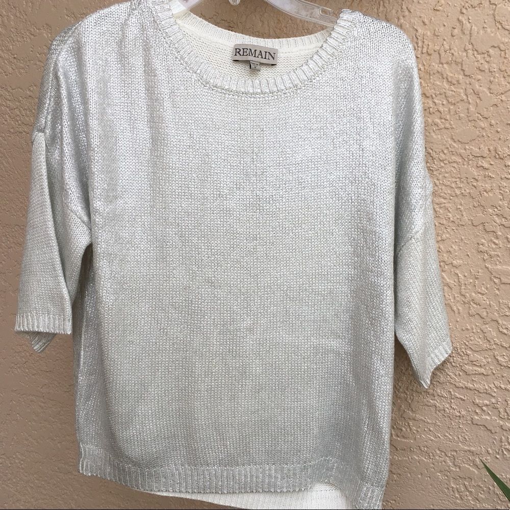 Remain metallic sweater NWOT 